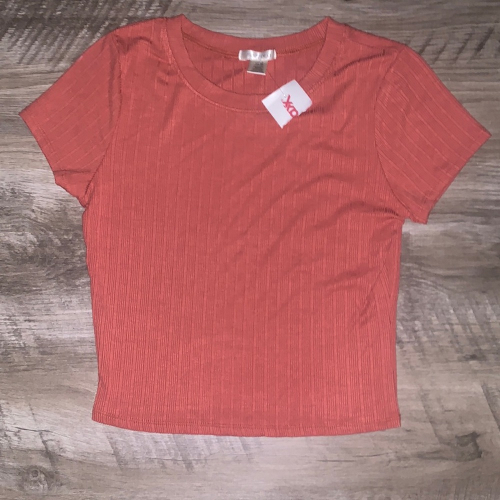 Rust orange juniors top